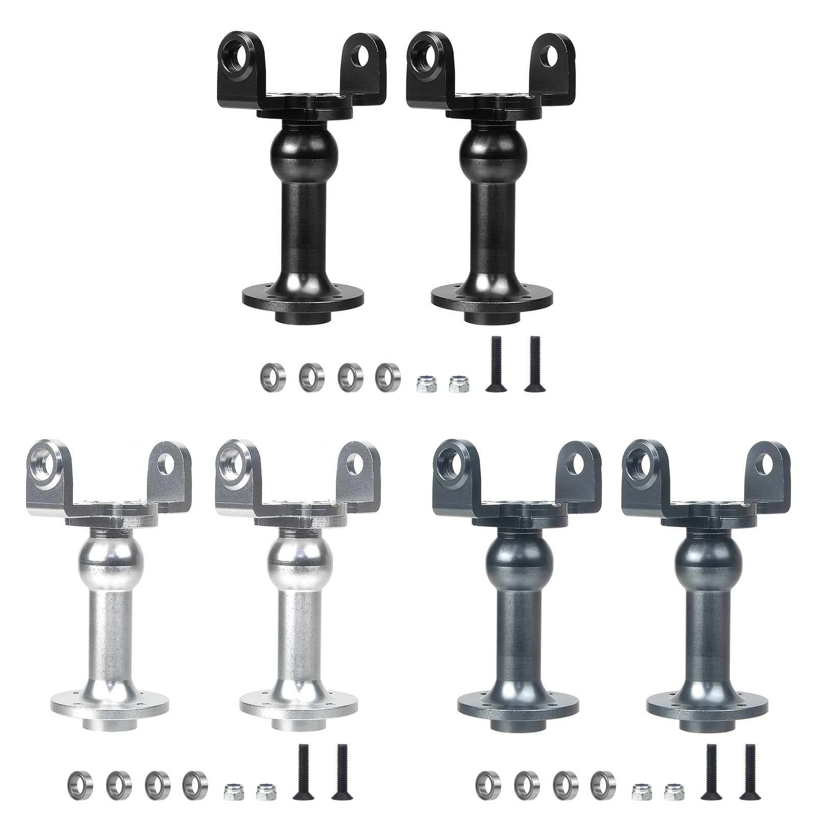Tamiya Model Rc Car - Aluminum Axle/Shaft Tube C-Hubs Kit for