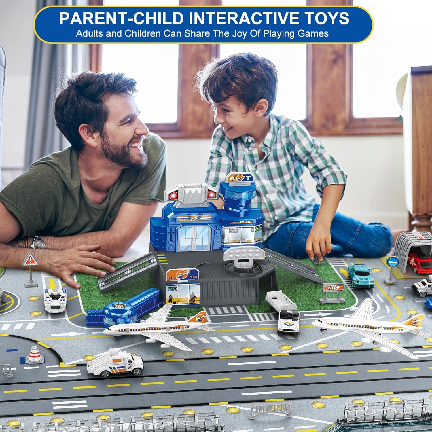 Children's Airport Scene Toy S - Model Airplane Plastic ulasan dan harga