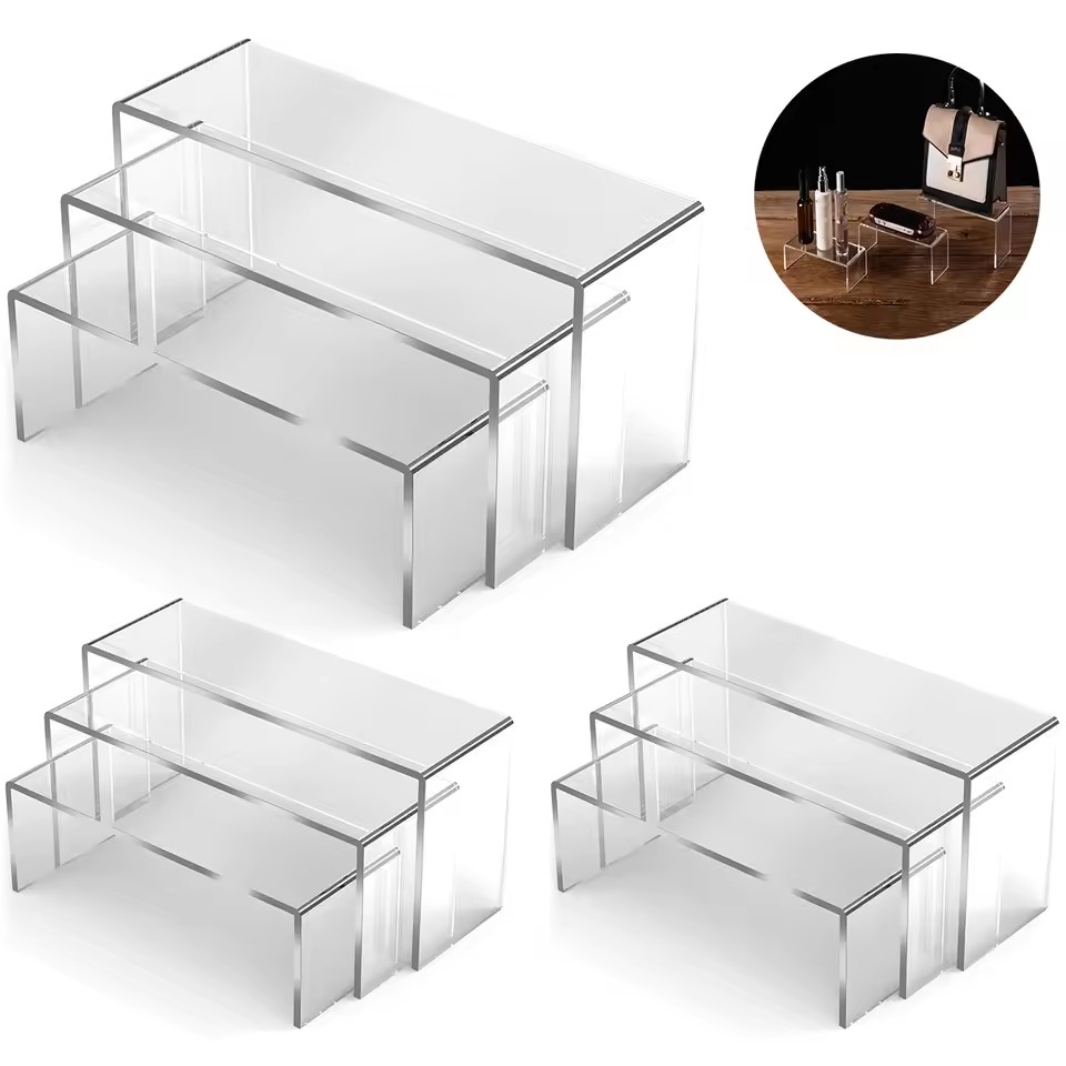 3/6/9/12Pc Clear Acrylic Displ - Display Risers Set ulasan dan harga