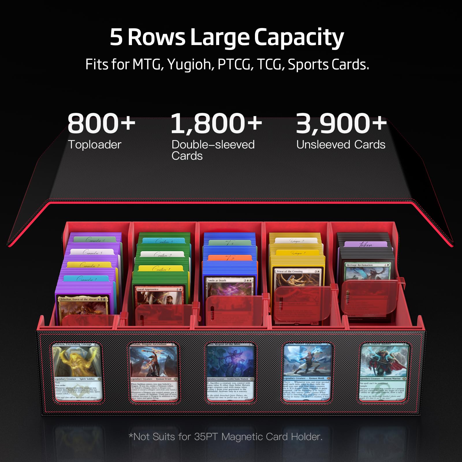 Trading Card Storage Box 5-Row - Card Top Loader ulasan dan harga