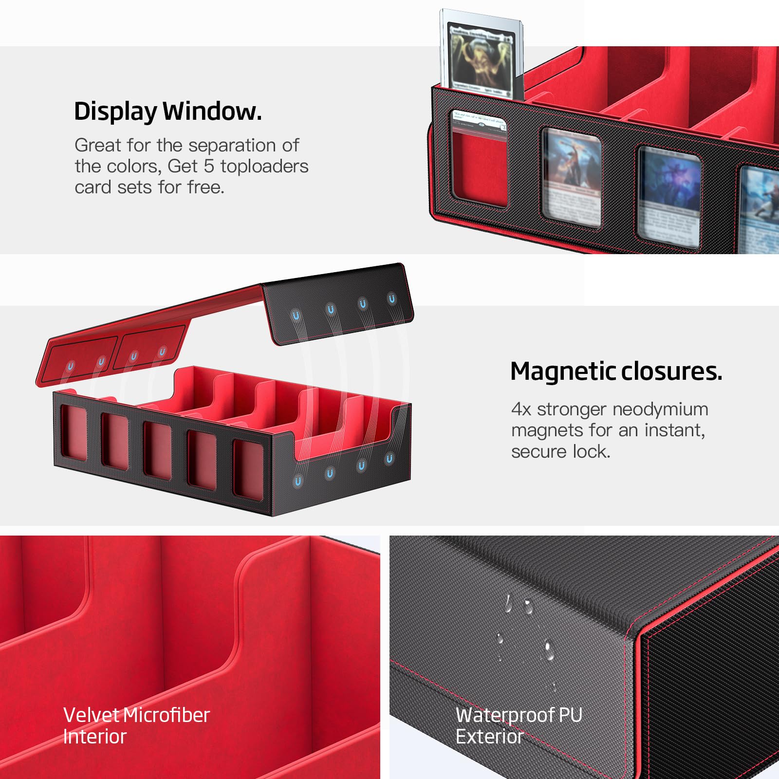 Trading Card Storage Box 5-Row - Card Top Loader ulasan dan harga