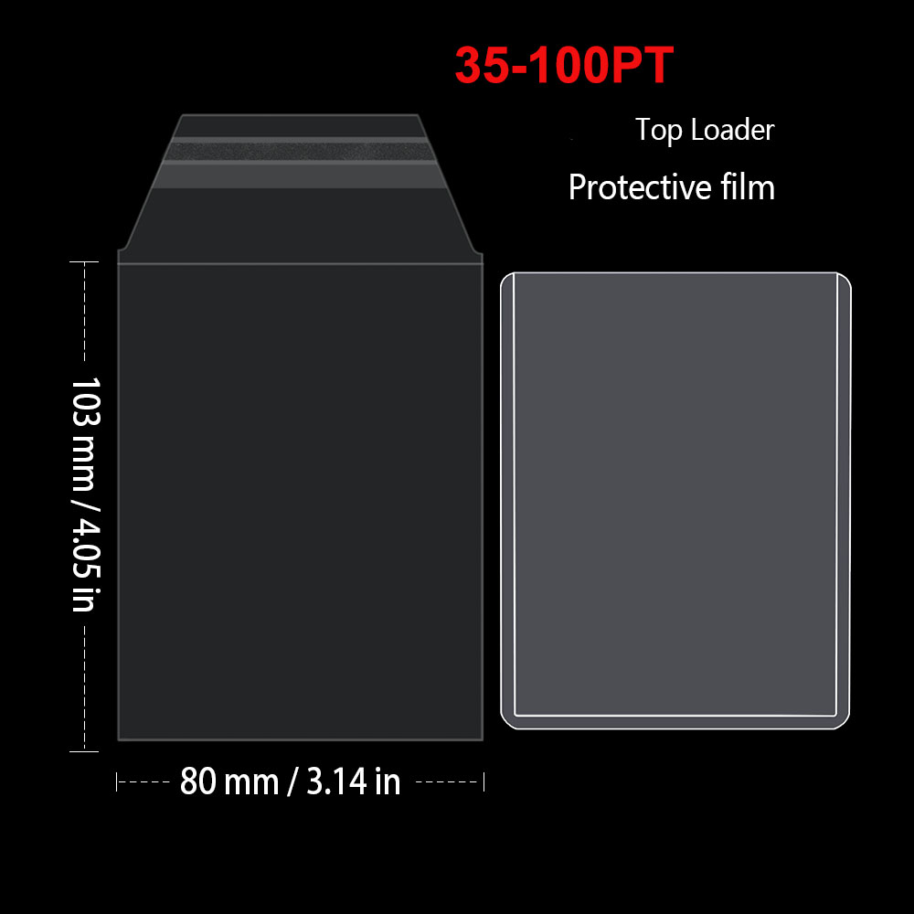 100PCS ReSealable Card Holder  - Card Top Loader ulasan dan harga