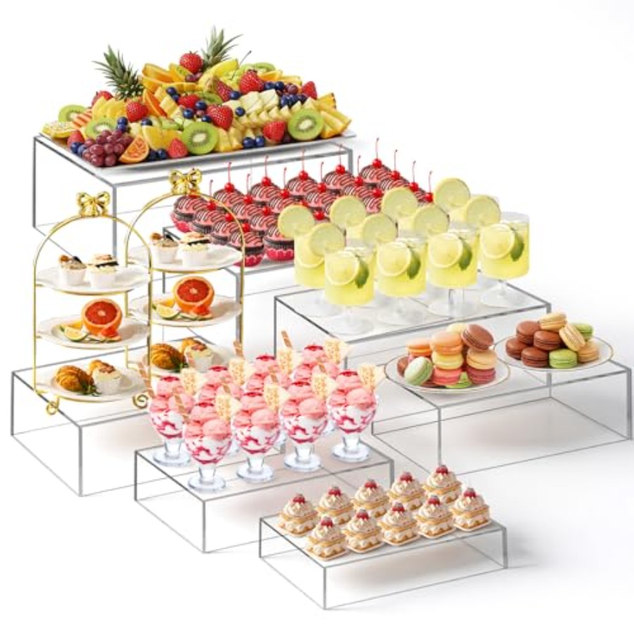 7 Pcs Extra Large Buffet Riser - Display Risers Set ulasan dan harga