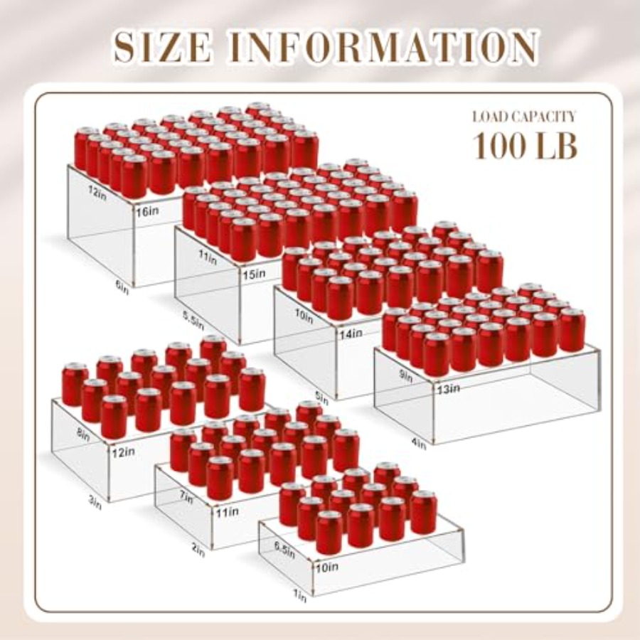 7 Pcs Extra Large Buffet Riser - Display Risers Set ulasan dan harga