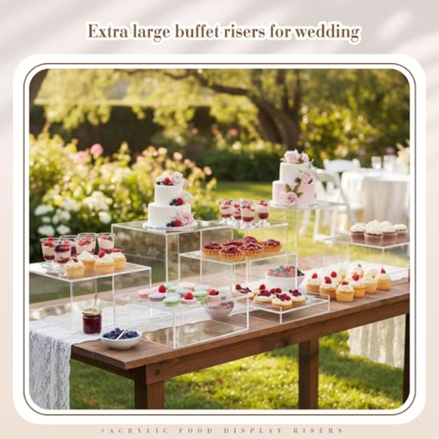 7 Pcs Extra Large Buffet Riser - Display Risers Set ulasan dan harga