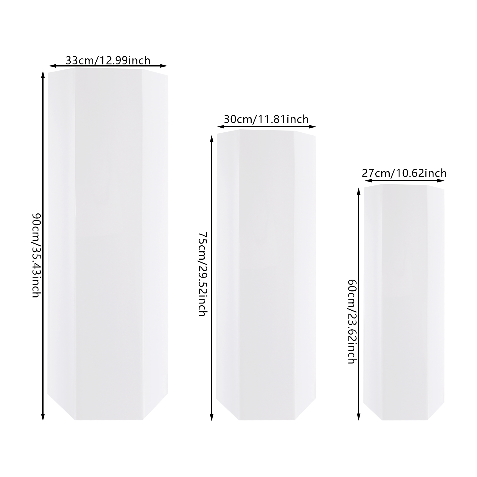 White Acrylic 3PCS Display Ris - Display Risers Set ulasan dan harga