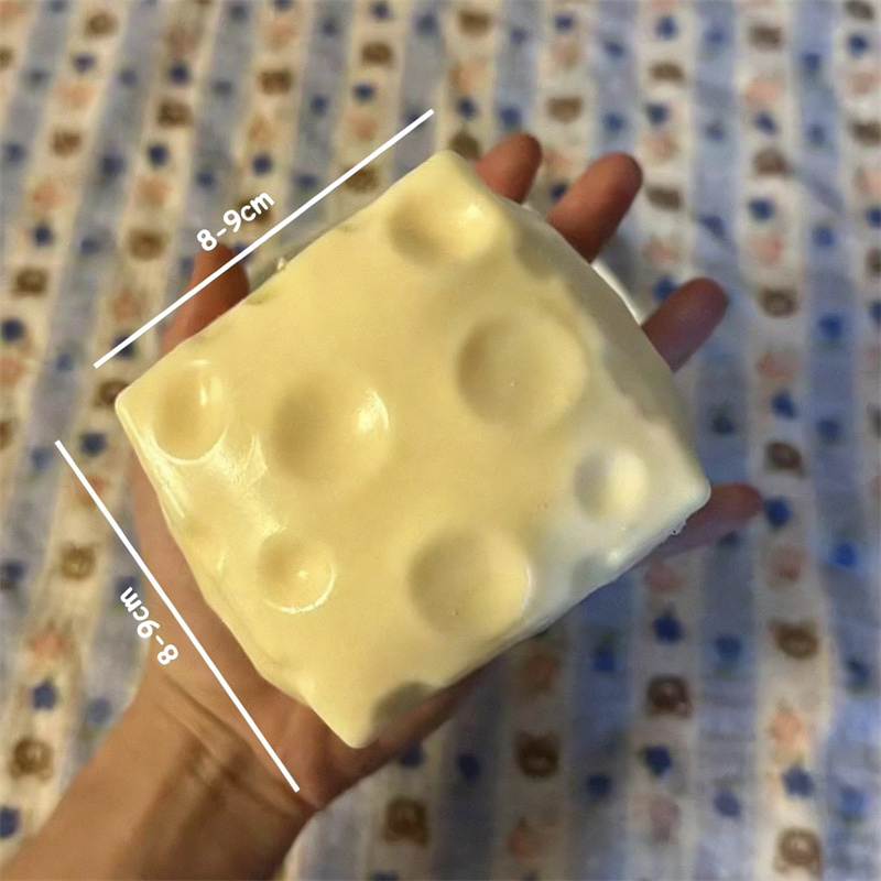 ◑Jumbo Cheese Cube Stress Ball - Fidget Cube Original ulasan dan harga