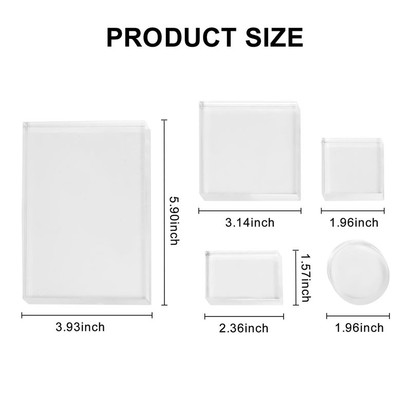 DT19 10Pc Clear Acrylic Stamp  - Display Risers Set ulasan dan harga