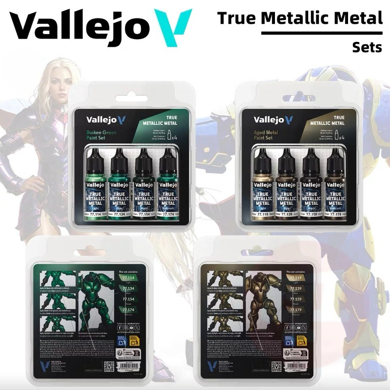 Vallejo Game Color True Metall - Tamiya Model Paint Set ulasan dan harga