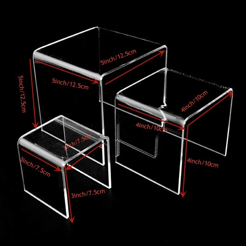 6pcs/Set Acrylic Display Stand - Display Risers Set ulasan dan harga