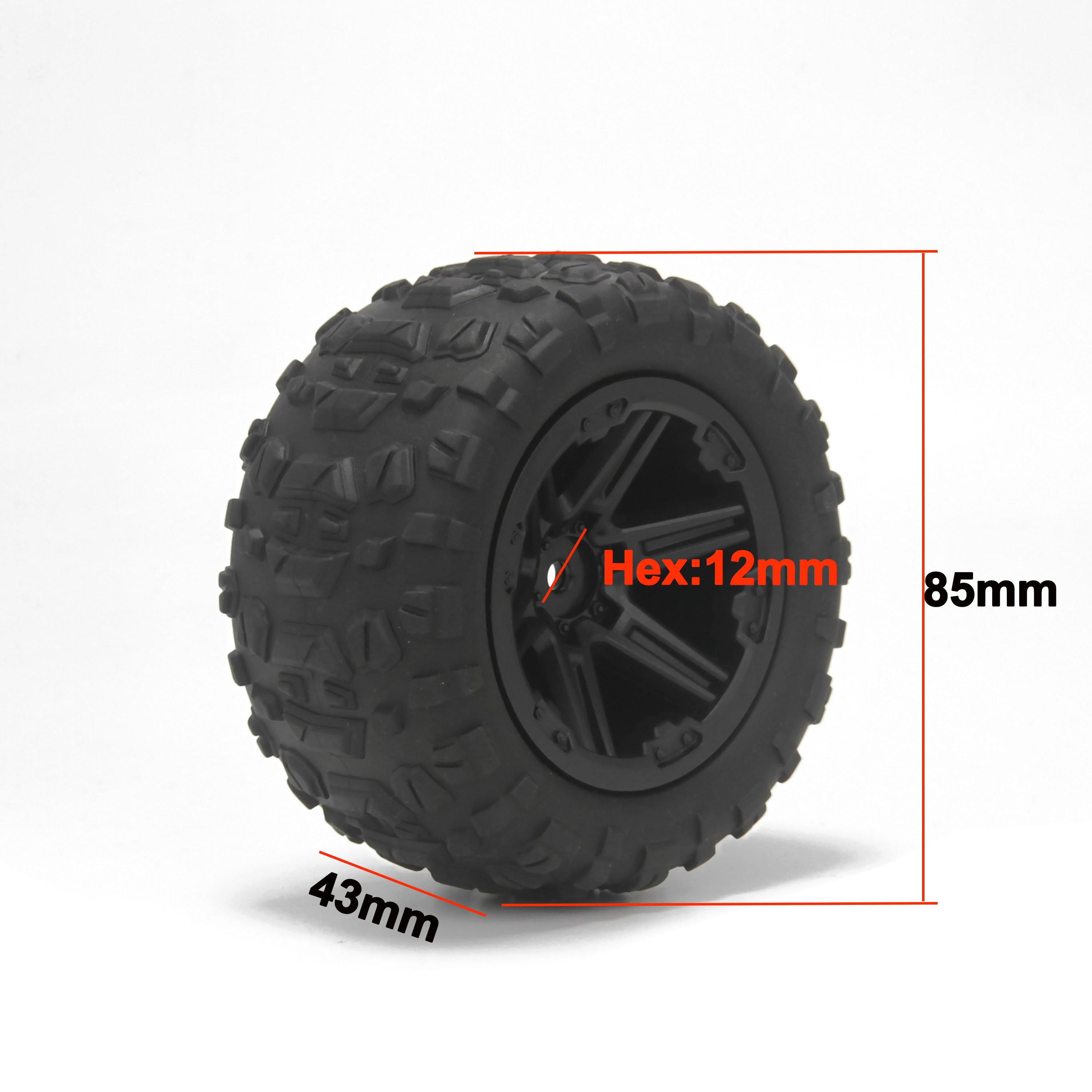 4PCS 85mm Rubber Tire Wheel Ri - Hot Wheels Car Monster Trucks ulasan dan harga